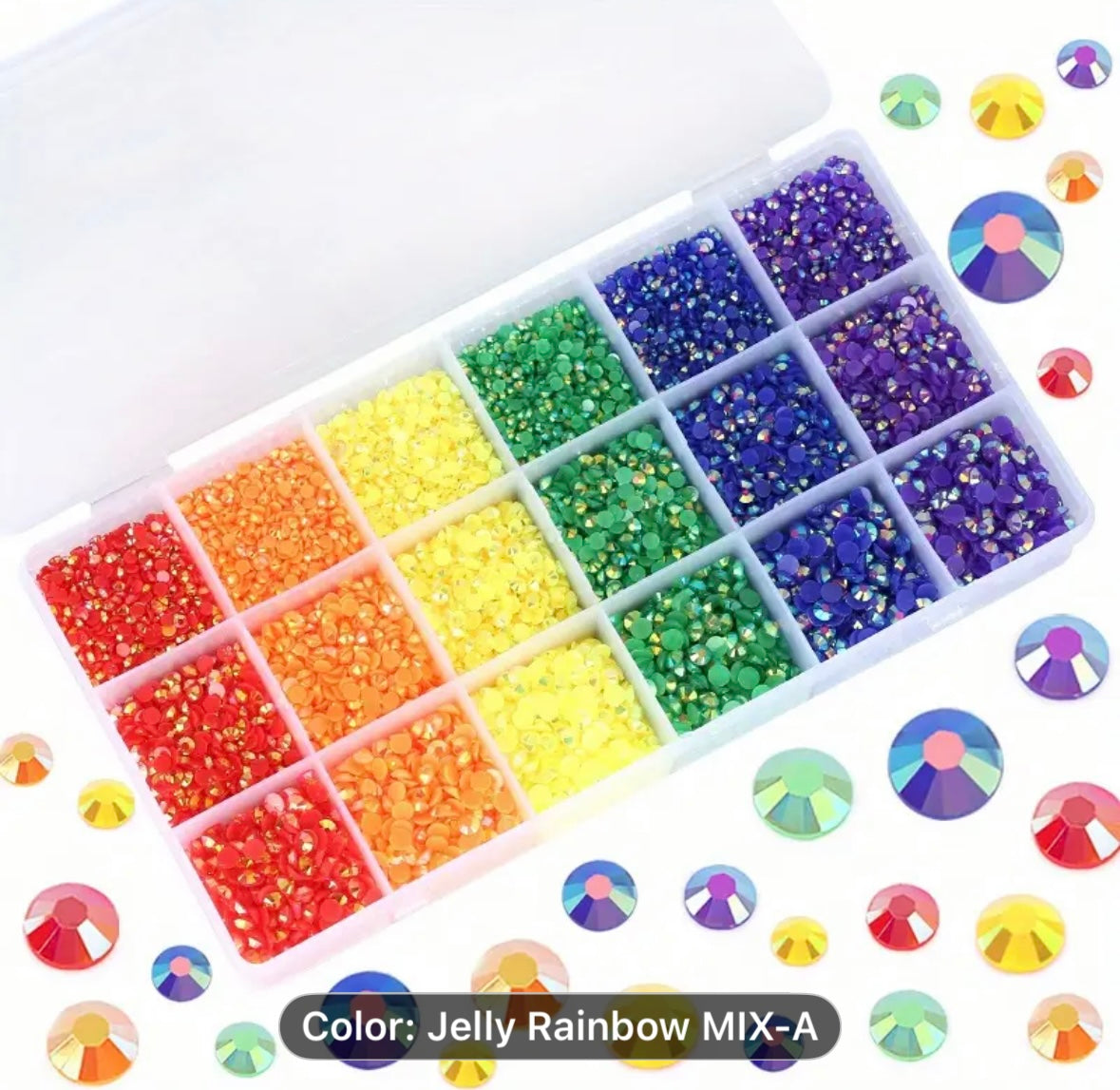 2,000 2 3 4 5mm Pink AB Resin Flatback Rhinestones Kit, Jelly Resin Non-Hotfix Rhinestones for Crafts DIY Design, Tumblers, Clothes, Nail Art