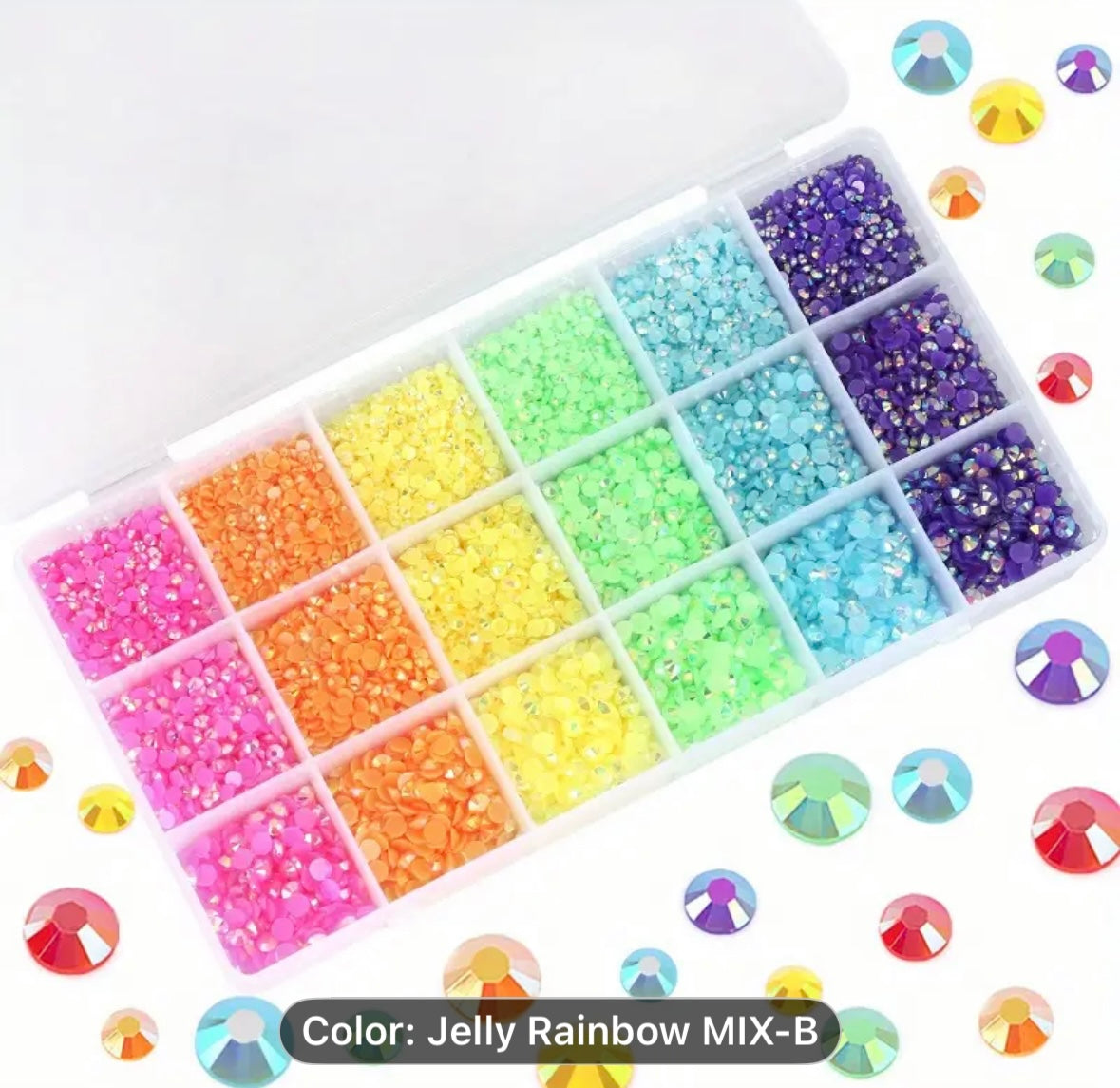 2,000 2 3 4 5mm Pink AB Resin Flatback Rhinestones Kit, Jelly Resin Non-Hotfix Rhinestones for Crafts DIY Design, Tumblers, Clothes, Nail Art