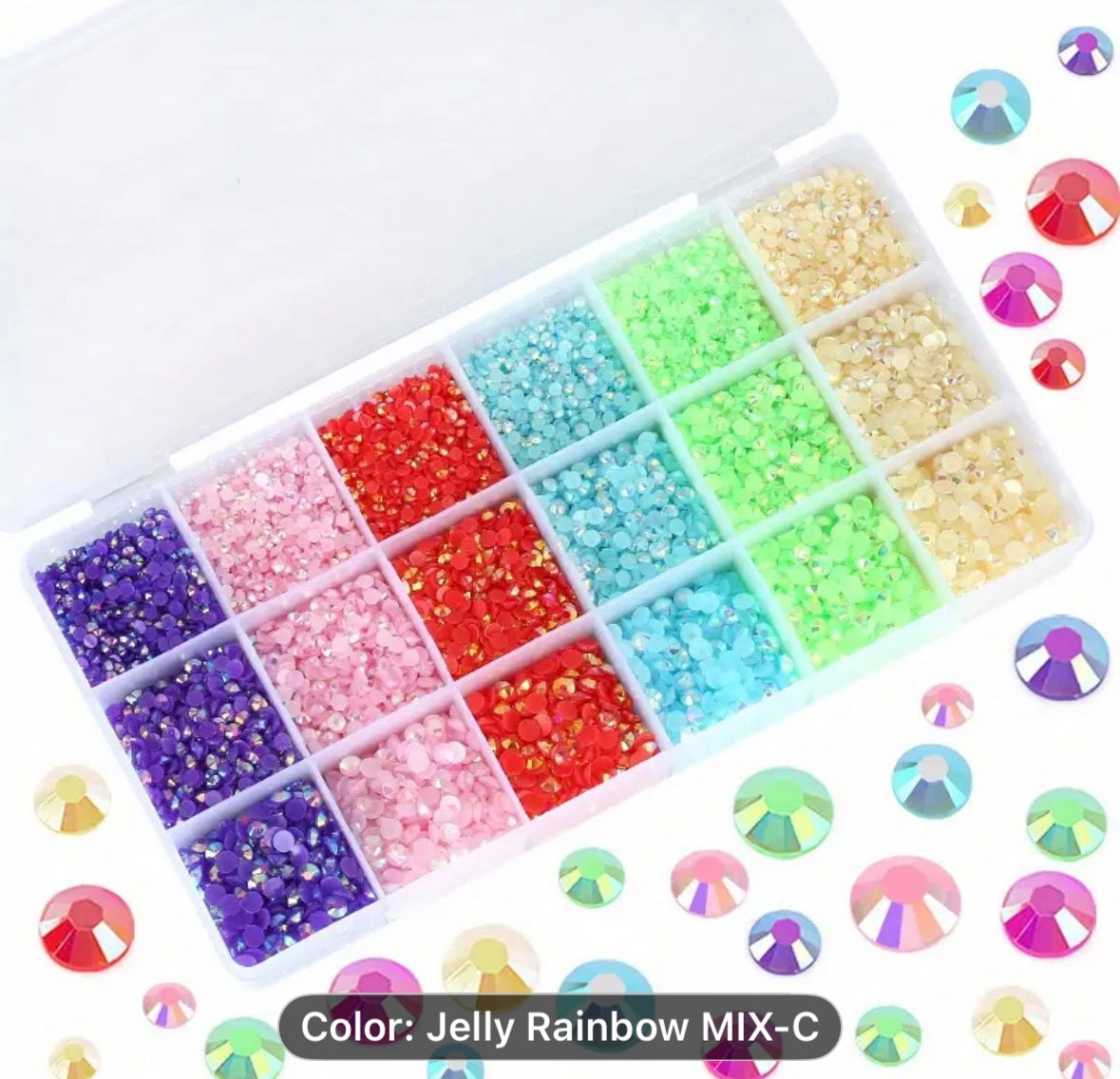 2,000 2 3 4 5mm Pink AB Resin Flatback Rhinestones Kit, Jelly Resin Non-Hotfix Rhinestones for Crafts DIY Design, Tumblers, Clothes, Nail Art