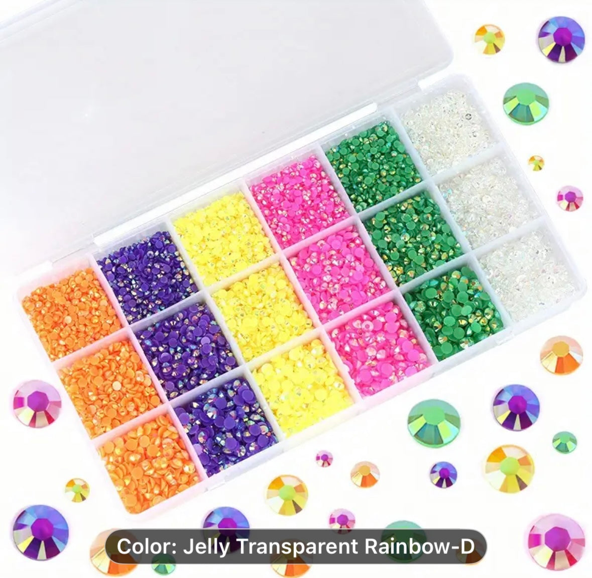 2,000 2 3 4 5mm Pink AB Resin Flatback Rhinestones Kit, Jelly Resin Non-Hotfix Rhinestones for Crafts DIY Design, Tumblers, Clothes, Nail Art