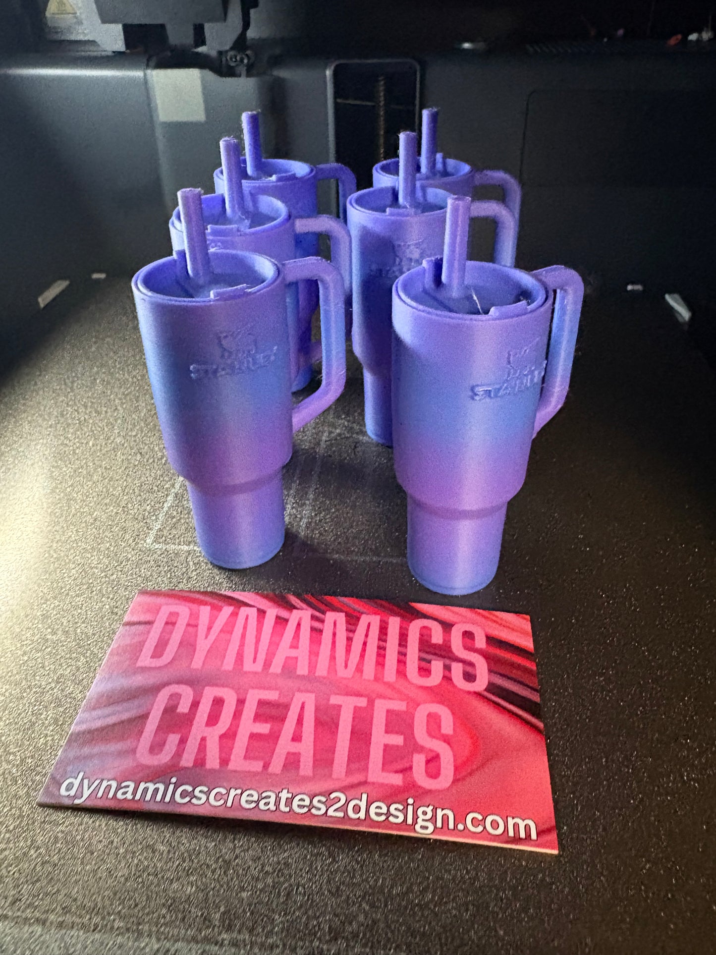 3D 2 Tones Mini Stanley Tumblers Set Of 6 Keychains