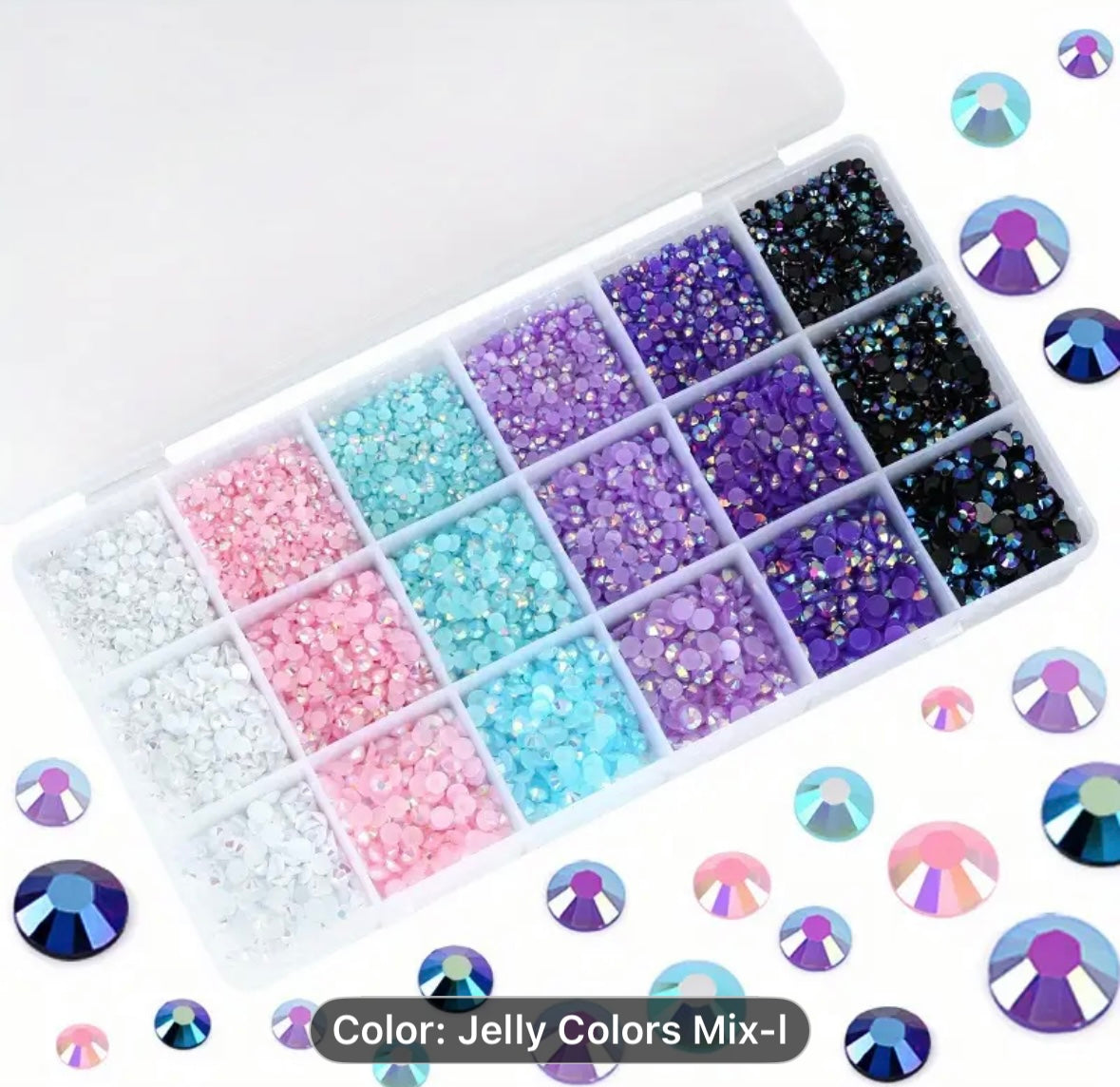 2,000 2 3 4 5mm Pink AB Resin Flatback Rhinestones Kit, Jelly Resin Non-Hotfix Rhinestones for Crafts DIY Design, Tumblers, Clothes, Nail Art