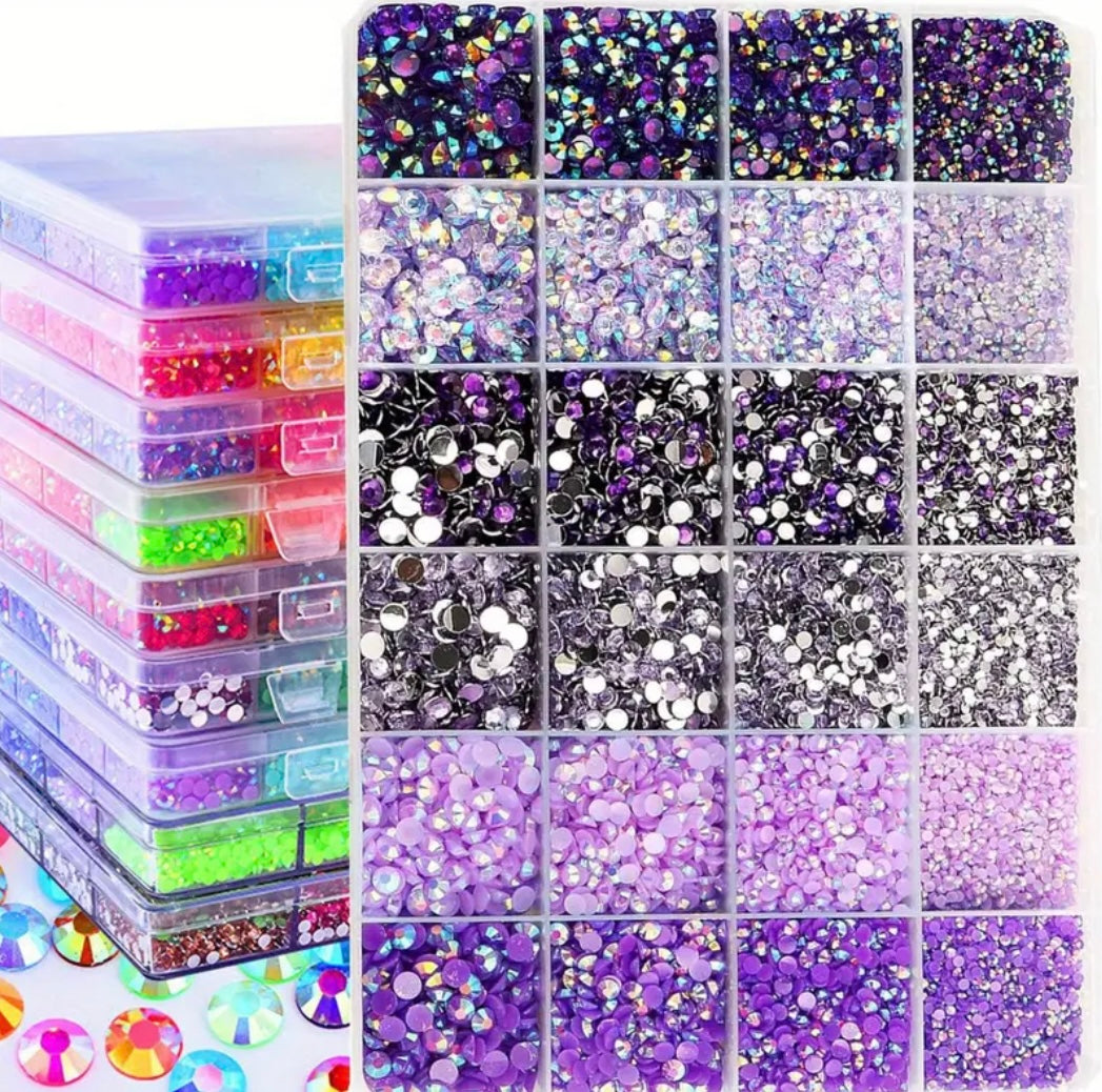2 3 4 5mm Pink AB Resin Flatback Rhinestones Kit, Jelly Resin Non-Hotfix Rhinestones for Crafts DIY Design, Tumblers, Clothes, Nail Art