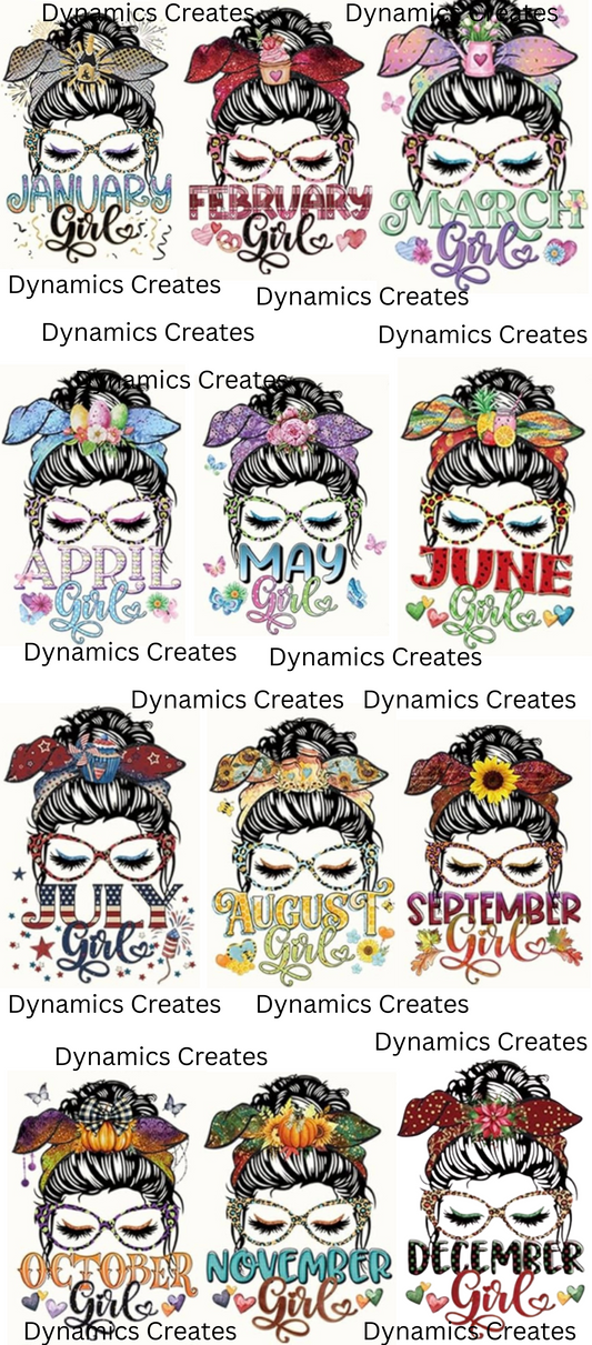 DTF Months Gang Sheet