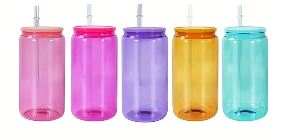 5 pcs 16oz glass cup