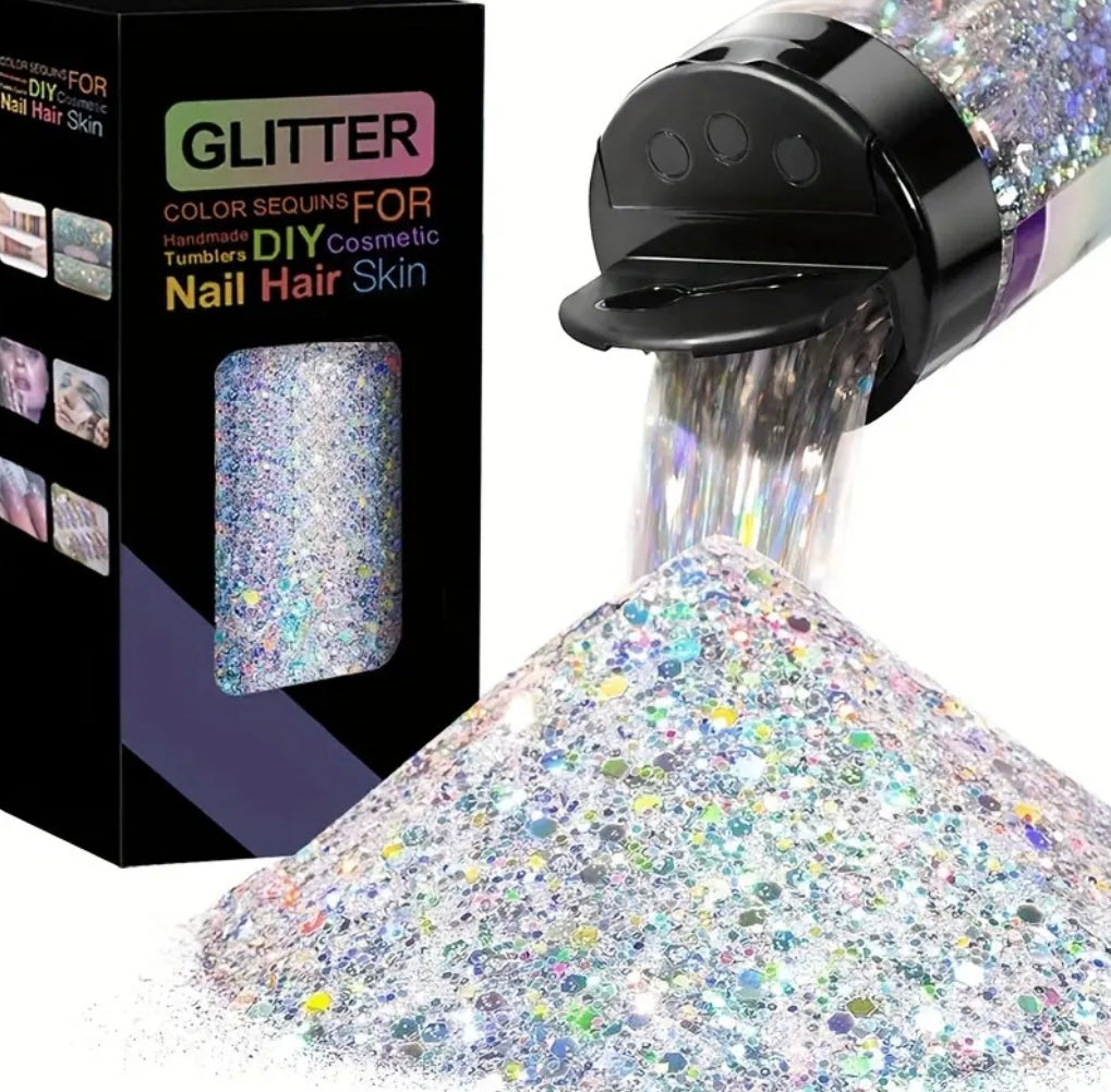 2oz Color Box Packed With Laser Mixed Glitter