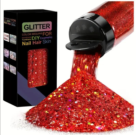 2oz Color Box Packed With Laser Mixed Glitter