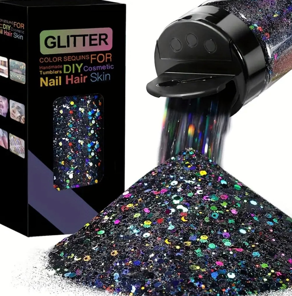 2oz Color Box Packed With Laser Mixed Glitter