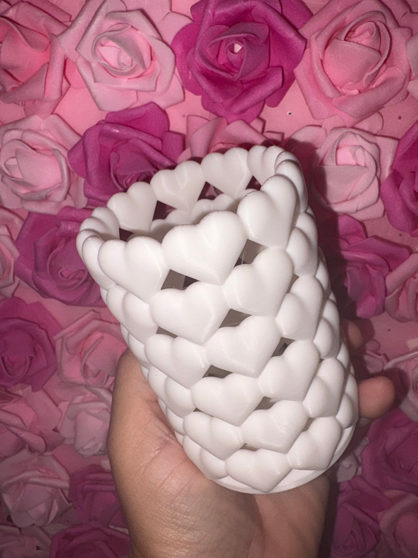 3D Heart Shape Makeup Brushes Holder