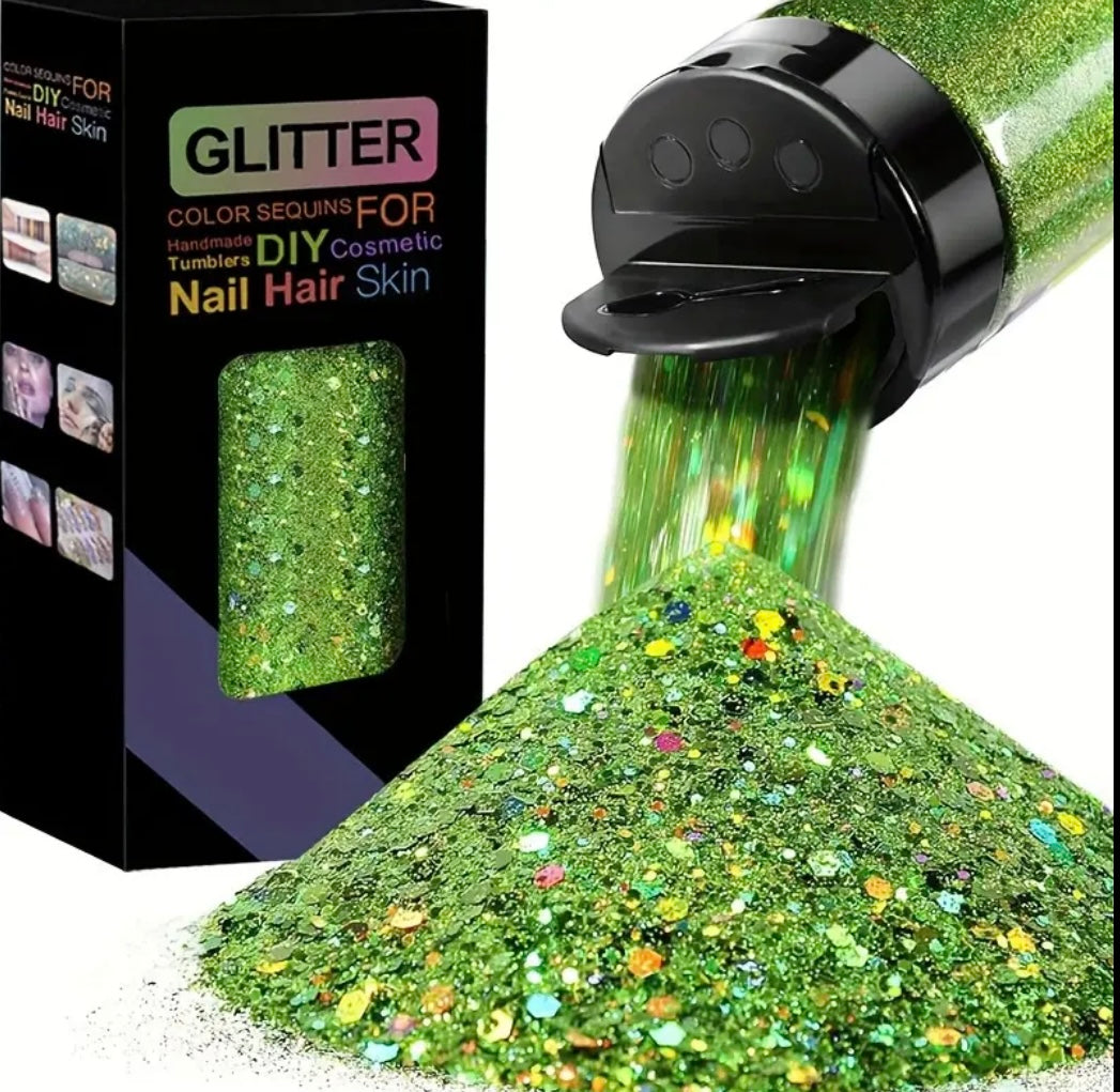 2oz Color Box Packed With Laser Mixed Glitter