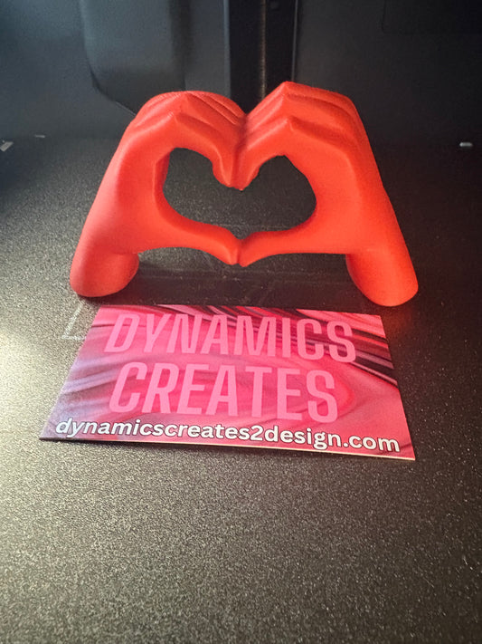 3D heart hands