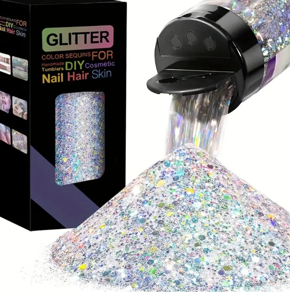 2oz Color Box Packed With Laser Mixed Glitter