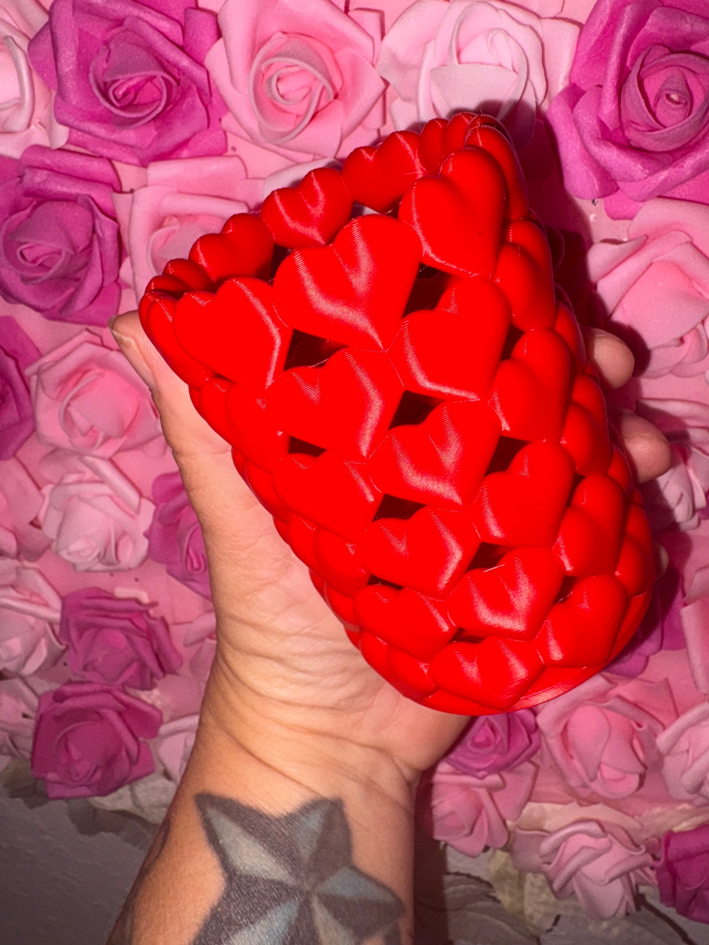 3D Heart Shape Makeup Brushes Holder