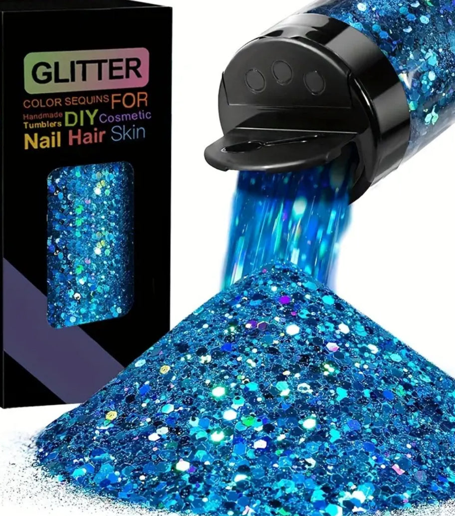 2oz Color Box Packed With Laser Mixed Glitter