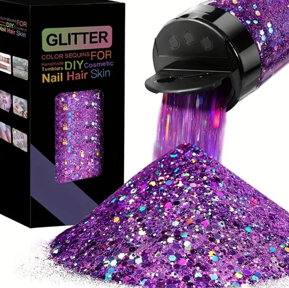 2oz Color Box Packed With Laser Mixed Glitter