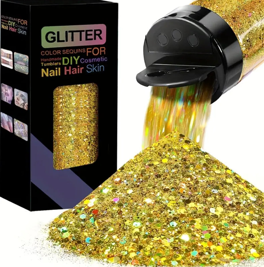 2oz Color Box Packed With Laser Mixed Glitter