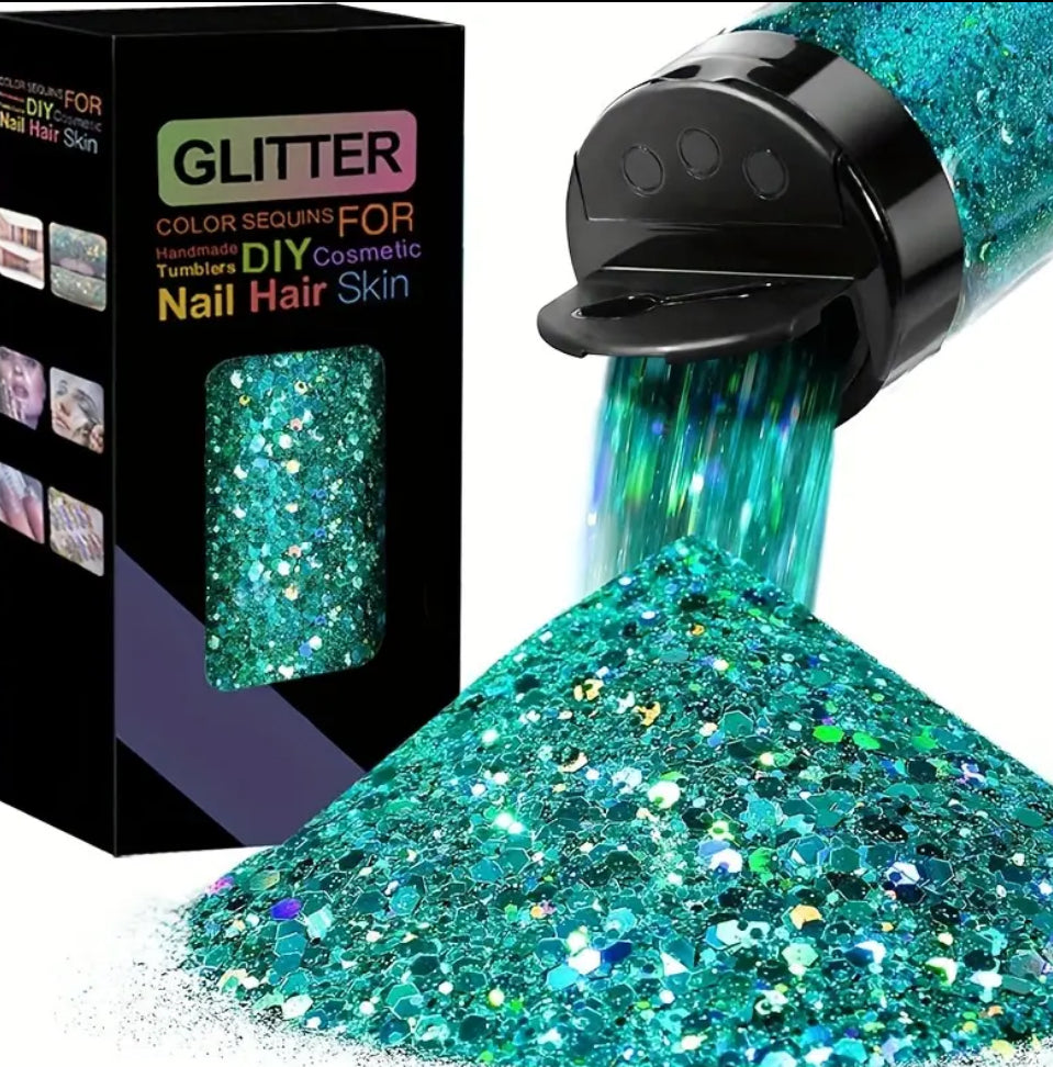 2oz Color Box Packed With Laser Mixed Glitter