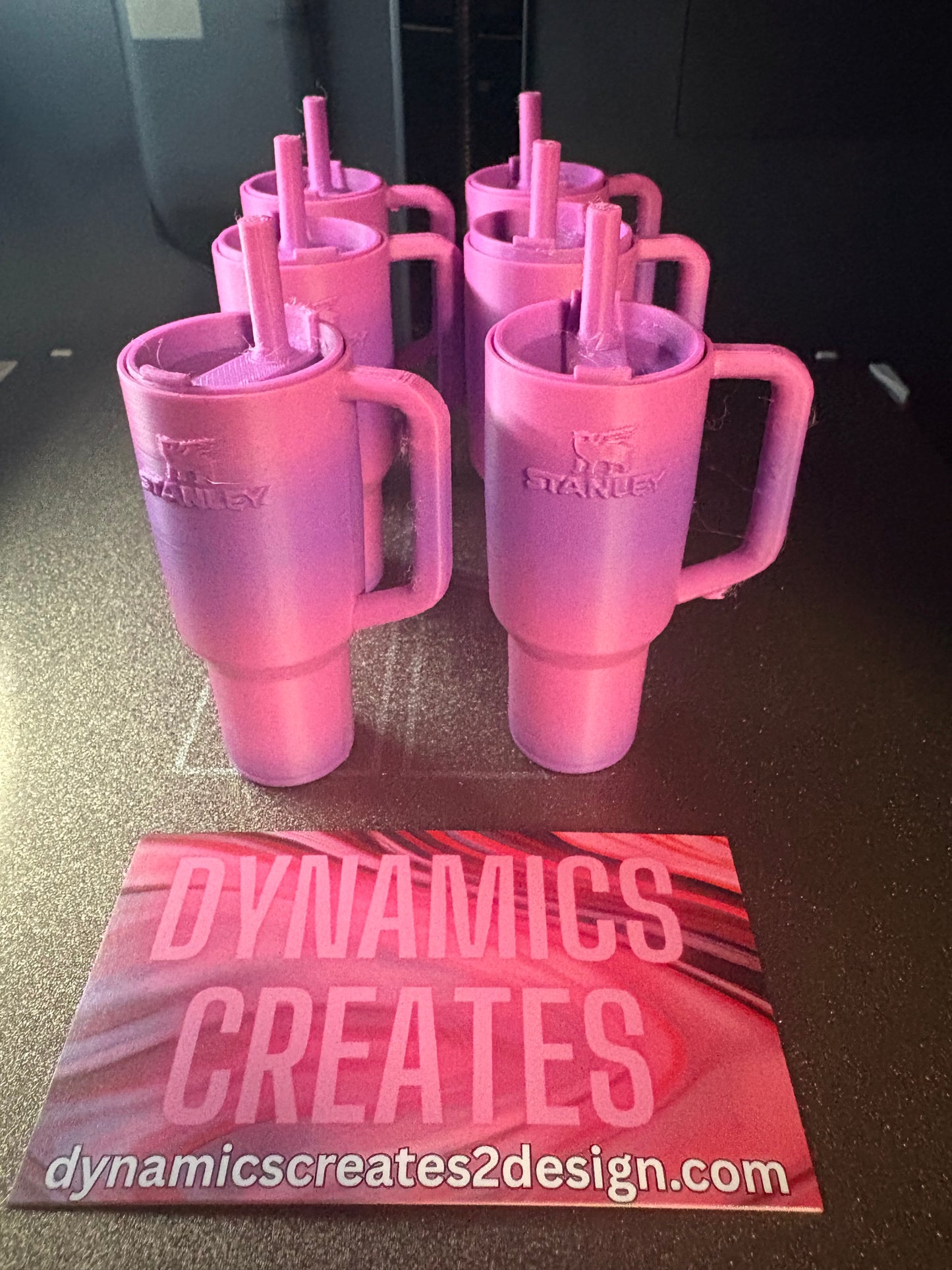 3D 2 Tones Mini Stanley Tumblers Set Of 6 Keychains