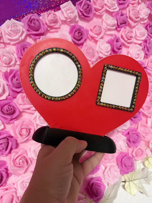 Custom Lets Connect Social Media Stand or Scan & Go Heart